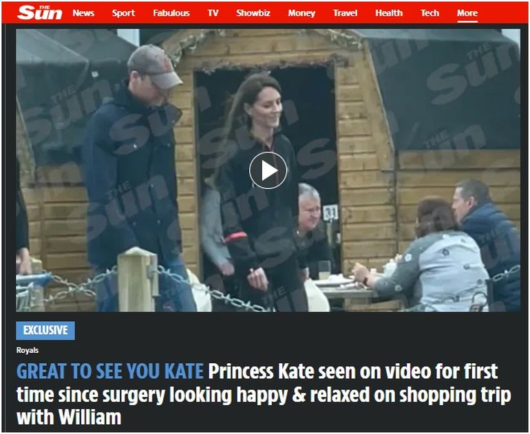 Una imagen del video de Kate Middleton y el principe Guillermo