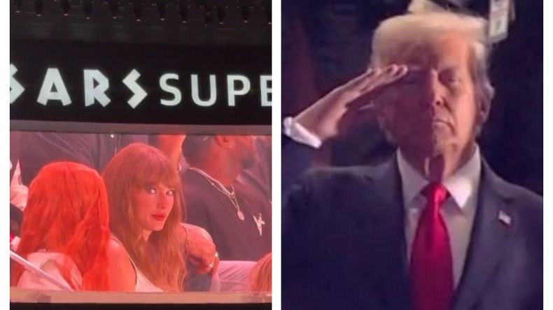 Trump fue ovacionado en el Super Bowl y se burló de Taylor Swift, quien fue abucheada en el mismo estadio.