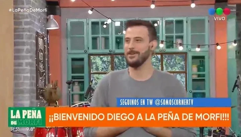 Diego Leuco en su debut en La Peña de Morfi Diego Leuco en su debut en La Peña de Morfi