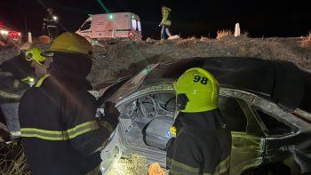 El gendarme protagonizó un violento vuelvo con su auto en Ruta 40 / Foto Gentileza