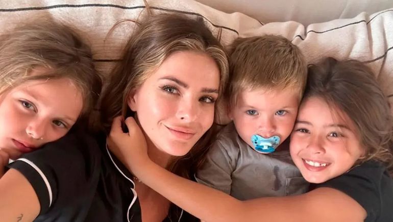 La China Suárez se divirtió junto a sus hijos.&nbsp;