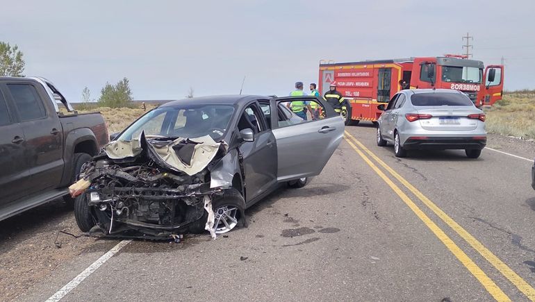 Se salvaron de milagro tras un fuerte choque en la Ruta 237