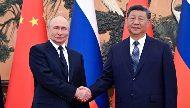 Reunión entre el presidente ruso Vladimir Putin y el presidente chino Xi Jinping se reunieron en Beijing.