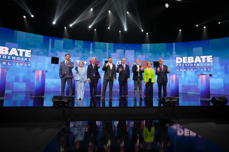 Candidatos que competirán el domingo en las elecciones presidenciales de Chile.