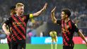 Kevin De Bruyne y Julián Álvarez, compañeros en el Manchester City.