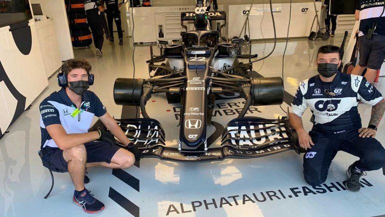 Gregorio Mandrini llegó hace un mes al equipo AlphaTauri de Fórmula 1