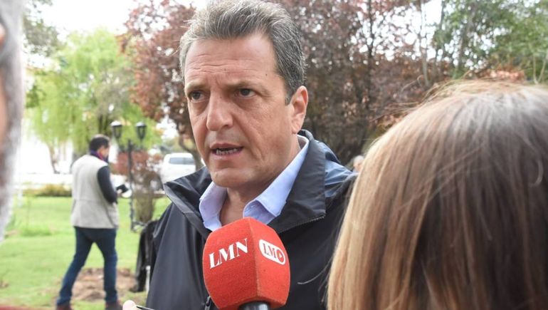 Sergio Massa brindó una entrevista durante su visita a Neuquén.