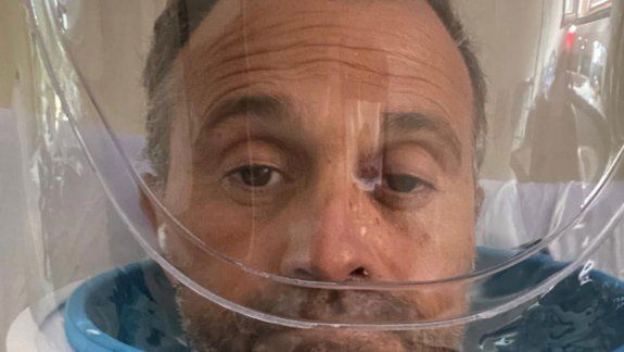 Lapegüe: en terapia intensiva y con un casco de oxígeno
