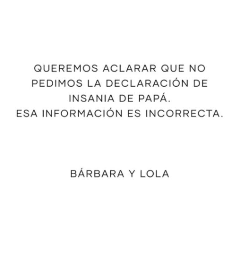 El comunicado de las hijas de Jorge Lanata El comunicado de las hijas de Jorge Lanata