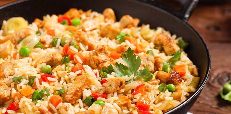 Delicioso arroz con pollo. Delicioso arroz con pollo.