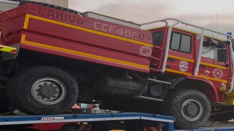 Desde Francia, llegó un camión para Bomberos Voluntarios de San Martín de los Andes