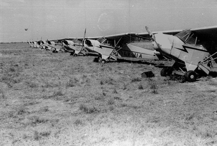 Una historia que va desde las mangas que oscurecían el cielo hasta la llegada de los aviones fumigadores, la herramienta aérea que cambió para siempre la lucha contra la langosta en Argentina. (Foto: verano de 1958). Una historia que va desde las mangas que oscurecían el cielo hasta la llegada de los aviones fumigadores, la herramienta aérea que cambió para siempre la lucha contra la langosta en Argentina. (Foto: verano de 1958).
