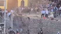 El toro atacó a los asistentes a las festividades en las que se rinde homenaje al Señor de Andamarca, en Perú.