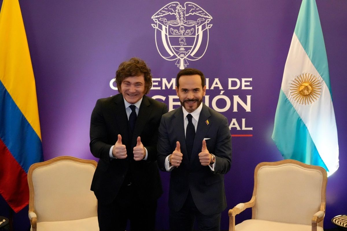 Durante su estadía en Cali, Milei se reunió con De la Espriella, quien asumió el máximo cargo de Colombia.