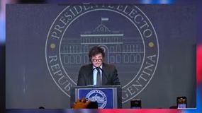 Javier Milei tomó la palabra, por primera vez como Presidente electo.