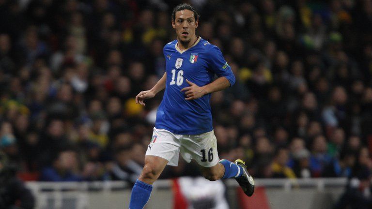 Camoranesi, con la camiseta de la selección italiana.