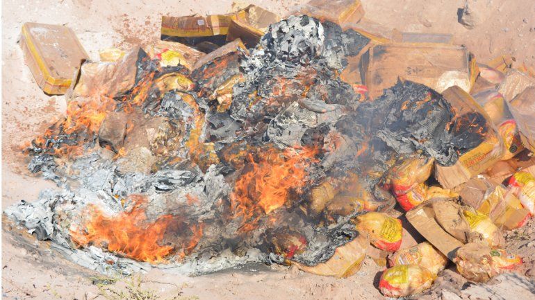 Decomisaron más de 1800 kilos de pollos en Rincón de los Sauces