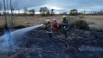 cinco dotaciones apagaron el fuego que afecto a 4 hectareas