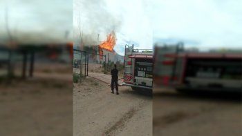 incendio en una vivienda en bajada de maida