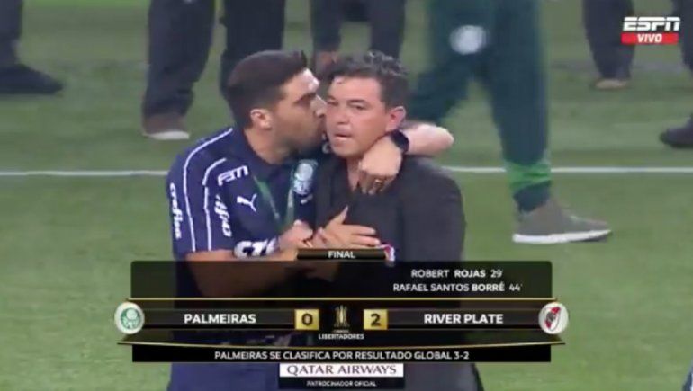 Gallardo estuvo presente en la final de Copa Libertadores