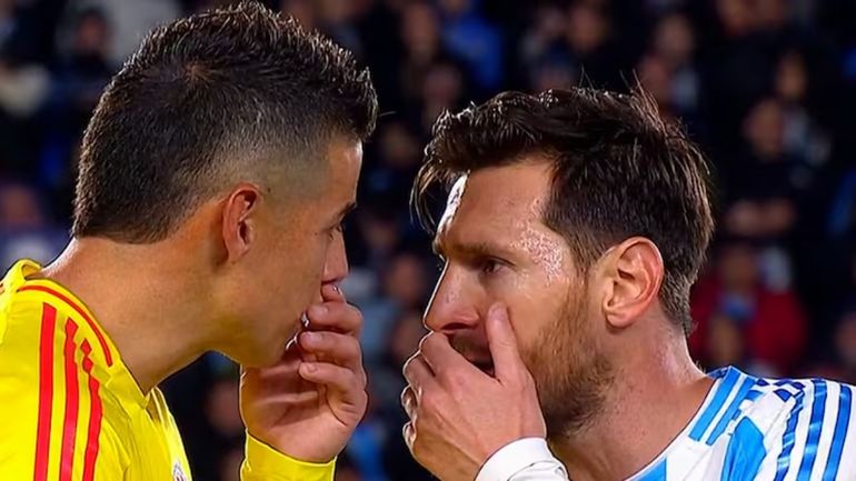 James Rodríguez y Lionel Messi