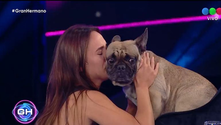 El llanto de Martina tras el reencuentro con su perro