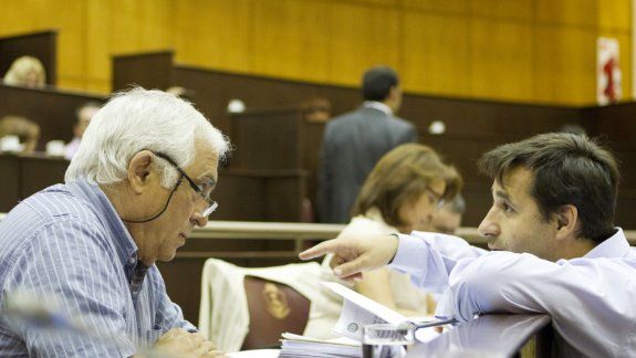 José Russo y su par en la bancada del MPN, Claudio &nbsp;Domínguez.