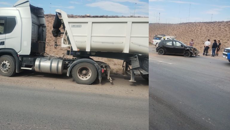Demoras en el tránsito en Ruta 7 tras un choque entre un auto y dos camiones