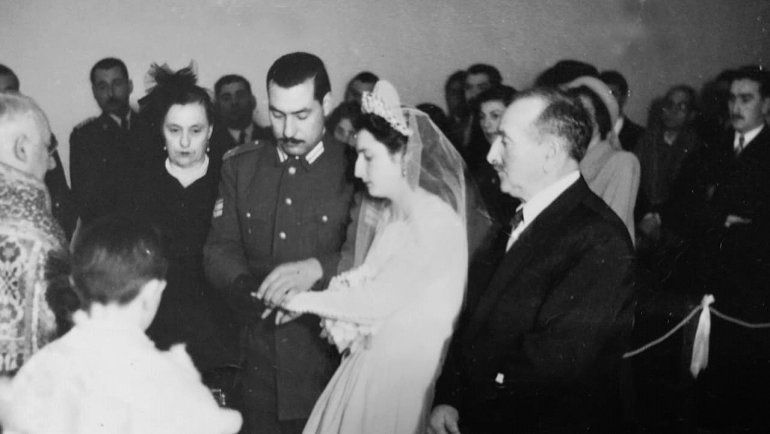 Mario y María, el día de la boda. El 7 de junio de 1951.