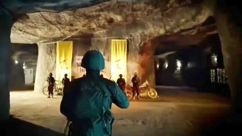 Captura del video que muestra parte del recorrido subterráneo.