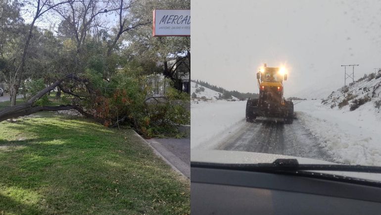 Cómo se vivió la alerta por viento y nieve en toda la provincia