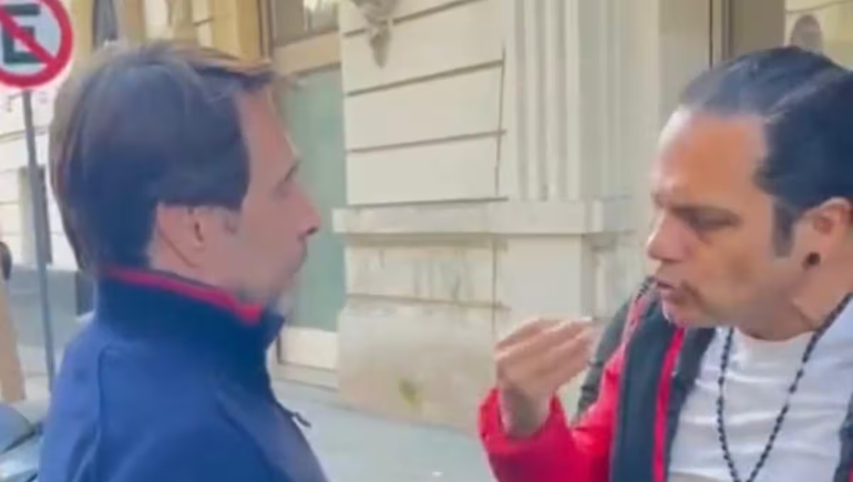 El periodista Eduardo Feinmann se cruzó con el sindicalista Marcelo Peretta