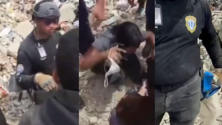 Los efectivos fueron increpados por civiles del lugar.