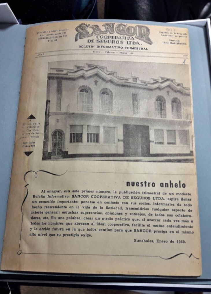 El boletín informativo que apareció a principios de la década del 60.