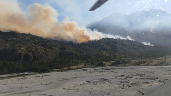 Chubut: el reciente incendio forestal en El Turbio, junto al Parque Nacional Lago Puelo.