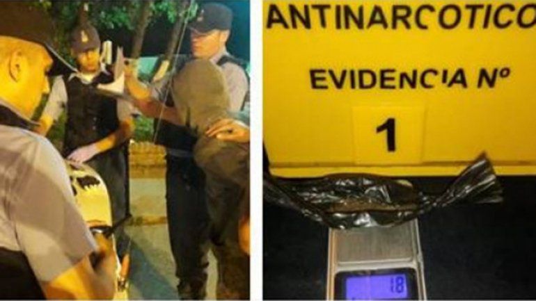 Demoraron a dos personas por tener marihuana durante el finde