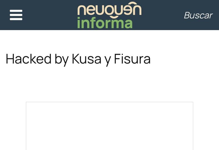 Este domingo 22 de septiembre apareció hackeada la página del Gobierno de Neuquén.