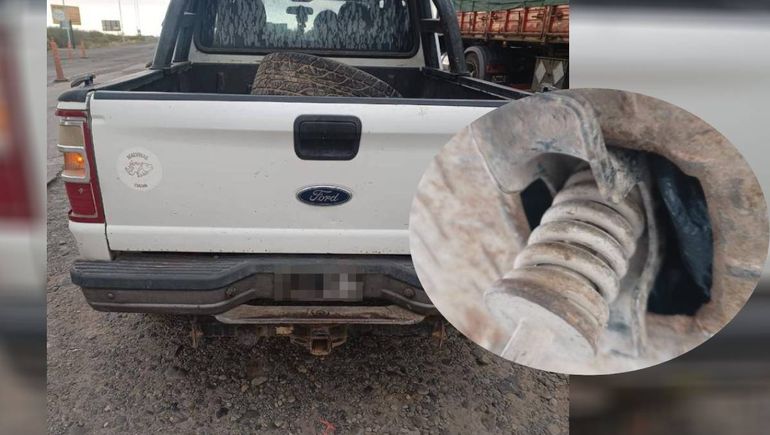 La Policía descubrió carne oculta en una camioneta pick up. Foto: archivo.
