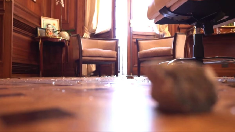 Cristina difundió un video del ataque a su despacho en el Congreso