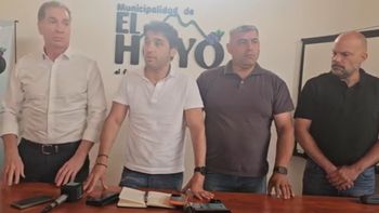 Ignacio Torres junto a Diego Santilli en conferencia de prensa. Ignacio Torres junto a Diego Santilli en conferencia de prensa.