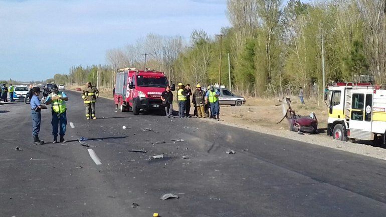 Un hombre murió en un choque frontal sobre la Ruta 22