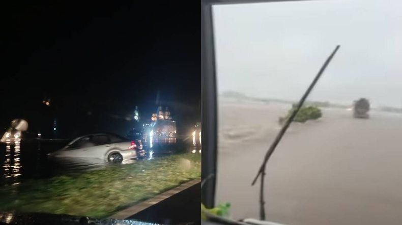 Colapso en rutas 8 y 9 por el temporal: dónde son los cortes totales y desvíos