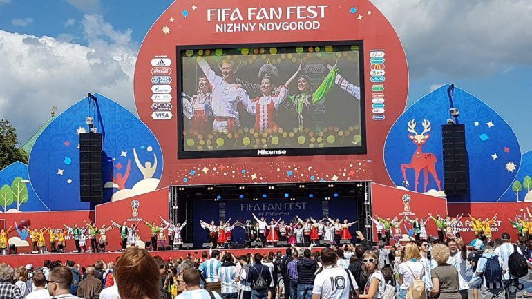 Desde Nizhni, todo el color de la previa de Argentina y Croacia