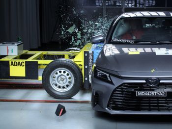 Prueba de choque del Toyota Yaris .