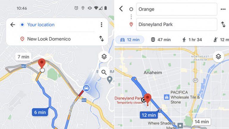Así luciría la nueva búsqueda de Google Maps