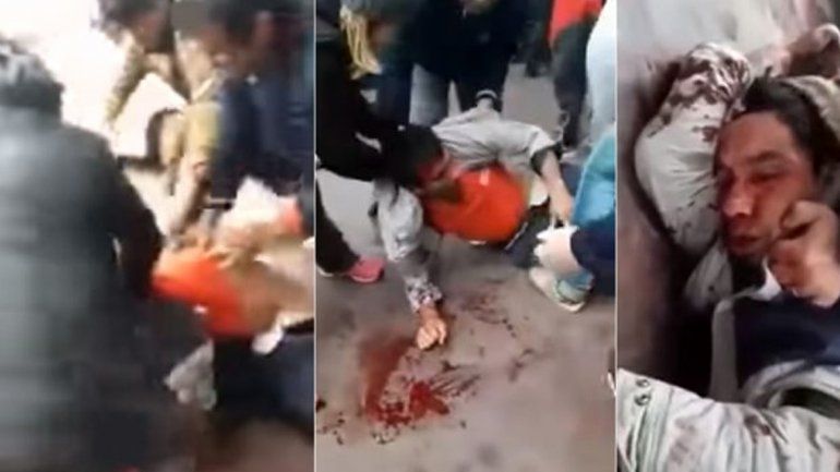 El acusado quedó detenido. La policía lo salvó de que lo mataran.