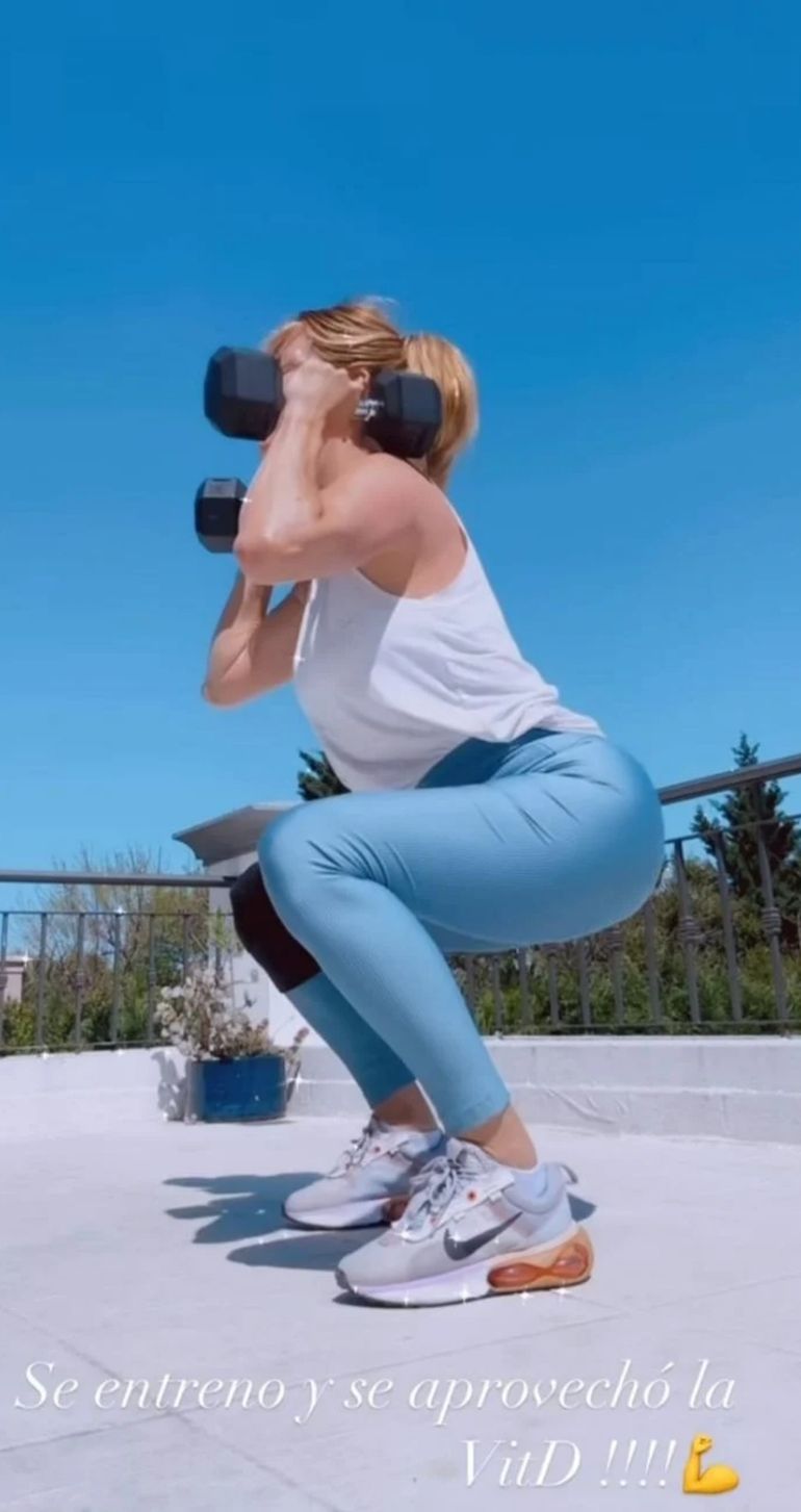 Nicole Neumann entrenando Nicole Neumann entrenando