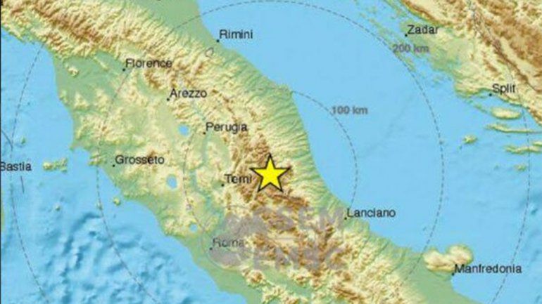 Tres terremotos en una hora hicieron temblar el centro de Italia