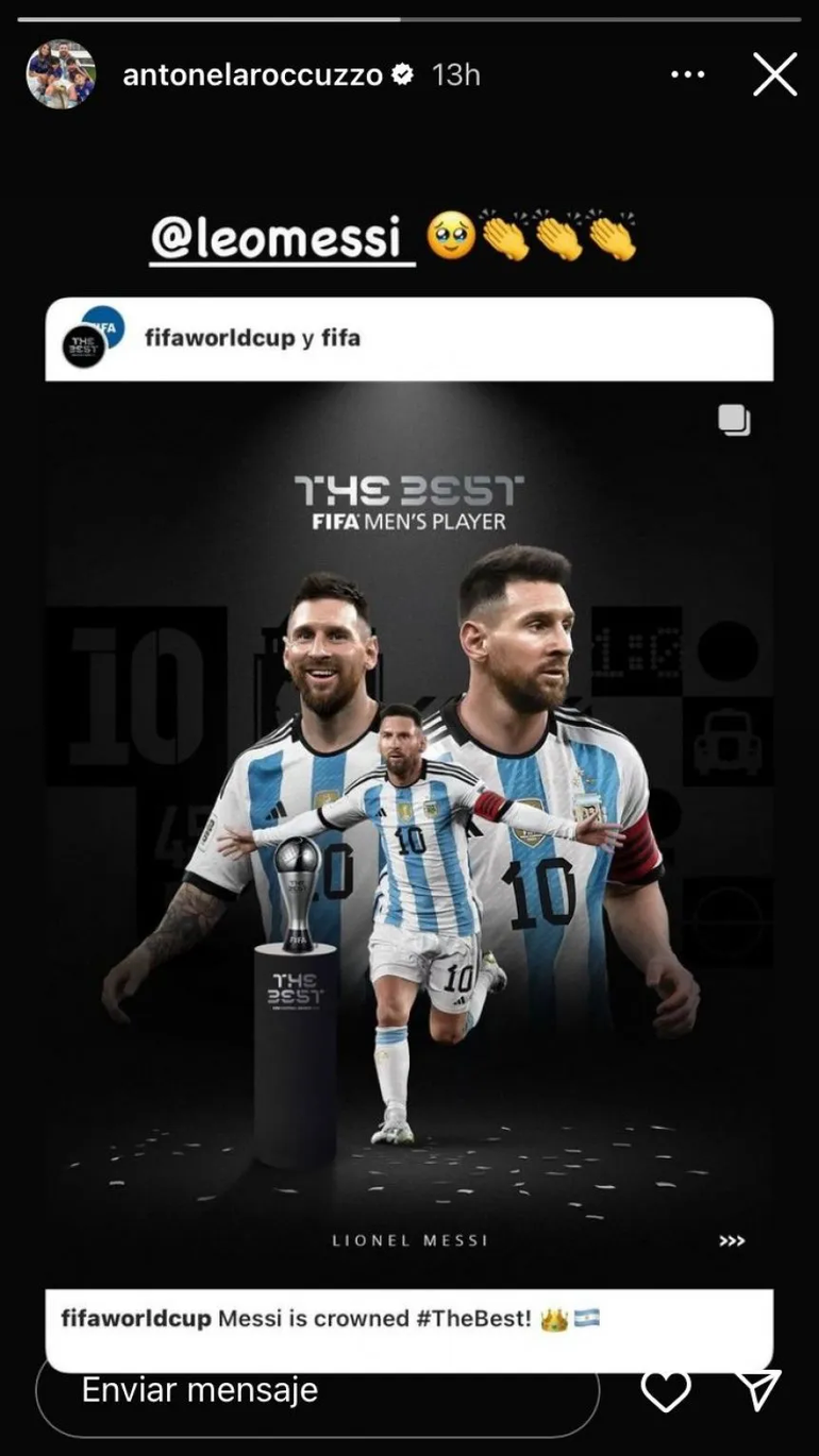 Las felicitaciones de la esposa de Lionel Messi Las felicitaciones de la esposa de Lionel Messi