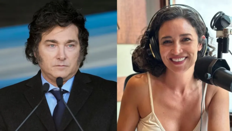 Siguen los cruces entre Javier Milei y Julia Mengolini